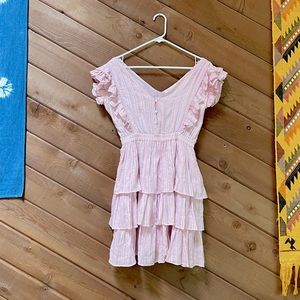 NWT House of Harlow 1960 Lavender Shimmer Ruffle Dress